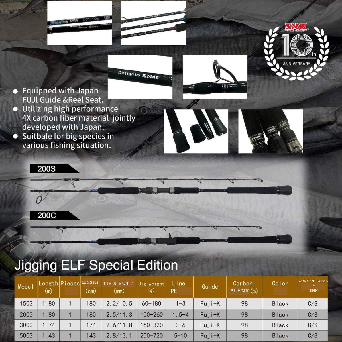 ELF JIGGING RODS - SAME Fishing Aus - SAME Fishing Aus